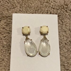 Kate Spade White Gold Drop Earrings